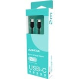 ADATA CACC-200PN-BK cavo USB USB 2.0 2 m USB C 100 W Nero Nero, 2 m, USB C, USB C, USB 2.0, Nero