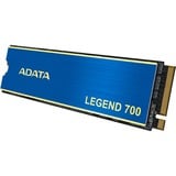 ADATA LEGEND 700 512 GB M.2 PCI Express 3.0 NVMe 3D NAND, Disco a stato solido blu/Oro, 512 GB, M.2, 2000 MB/s