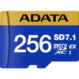 ADATA Premier Extreme microSDXC 256 GB, Scheda di memoria blu/Giallo