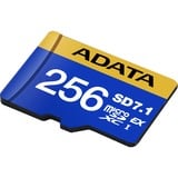 ADATA Premier Extreme microSDXC 256 GB, Scheda di memoria blu/Giallo