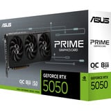 ASUS Prime -RTX5050-O8G NVIDIA GeForce RTX 5050 8 GB GDDR6, Scheda grafica GeForce RTX 5050, 8 GB, GDDR6, 128 bit, 7680 x 4320 Pixel, PCI Express 5.0