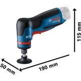 Bosch GWG 12V-50 S PROFESSIONAL smerigliatrice angolare 5 cm 15000 Giri/min 530 g, Smerigliatrice diritta blu/Nero, 15000 Giri/min, 5 cm, Batteria, 530 g, Motore senza spazzole