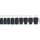 Bosch Set di bussole a impatto PRO 1/4", 9 pezzi, chiave combinata   Nero