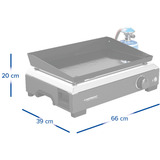 Campingaz Plancha Othello 1 CV, Piastra grill Nero/in acciaio inox