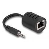DeLOCK Extender audio stereo presa RJ-45 > jack da 3,5 mm, Cat.5, Adattatore Nero