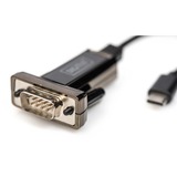Digitus Adattatore seriale USB tipo C™ Nero, Nero, 1 m, DB-9, Maschio, Maschio, Cina