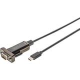 Digitus Adattatore seriale USB tipo C™, Cavo Nero, Nero, 1 m, DB-9, Maschio, Maschio, Cina