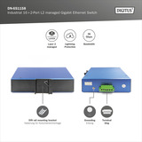 Digitus Gigabit Ethernet industriale gestito L2 16+2 porte, Interruttore 