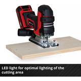 EINHELL Seghetto alternativo a batteria professionale TP-JST 18/135 Li BL - Solo, 18 Volt, Puzzle rosso/Nero