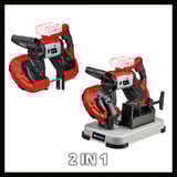 EINHELL TE-MB 18/127 U Li-Solo, 4504215, Sega a nastro rosso/Nero