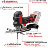 EINHELL TP-JST 18/135 Li BL-Solo, 4321265, Puzzle rosso/Nero