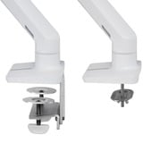 Ergotron HX Series 45-647-216 supporto da tavolo per Tv a schermo piatto 124,5 cm (49") Bianco Scrivania, Base per monitor bianco, Morsa, 19,1 kg, 124,5 cm (49"), 100 x 100 mm, Regolazione altezza, Bianco