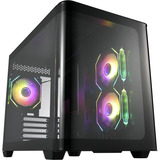 FSP S380-BA Micro Tower Nero, Chassis Tower Nero, Micro Tower, PC, Nero, micro ATX, Mini-ITX, SPCC, Vetro temperato, Gaming