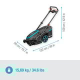 GARDENA Tosaerba a batteria PowerMax Duo 46/36V P4A solo, 36 volt (2x18V), Rasaerba Nero/grigio