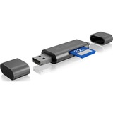 ICY BOX IB-CR201-C3 lettore di schede USB 3.2 Gen 1 (3.1 Gen 1) Type-C Antracite antracite, MicroSD (TransFlash), MicroSDHC, MicroSDXC, SD, SDHC, SDXC, Antracite, 5000 Mbit/s, Alluminio, Access, Potenza, USB 3.2 Gen 1 (3.1 Gen 1) Type-C