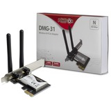 Inter-Tech DMG-31 Interno WLAN 300 Mbit/s, Adattatore Wi-Fi Interno, Wireless, PCI Express, WLAN, Wi-Fi 4 (802.11n), 300 Mbit/s