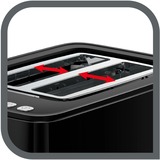 Krups Smart'n Light KH6418 7 2 fetta/e 850 W Nero, Tostapane Nero, 2 fetta/e, Nero, Pulsanti, 850 W, 167 mm, 240 mm