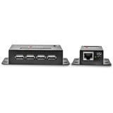 Lindy 42681 moltiplicatore di rete Ricevitore e trasmettitore di rete Nero, Estensione USB Nero, Ricevitore e trasmettitore di rete, 50 m, 480 Mbit/s, Cat5, Cat5e, Cat6, NS1021, Bronzo fosforato