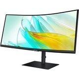 SAMSUNG Monitor HRM ViewFinity S6 - S65UC da 34'' WQHD Curvo, Monitor LED Nero, 86,4 cm (34"), 3440 x 1440 Pixel, UltraWide Quad HD, LCD, 5 ms, Nero