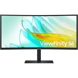 Samsung Monitor HRM ViewFinity S6 - S65UC da 34'' WQHD Curvo, Monitor LED Nero, 86,4 cm (34"), 3440 x 1440 Pixel, UltraWide Quad HD, LCD, 5 ms, Nero