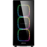 Sharkoon TG6 RGB Midi Tower Nero, Chassis Tower Nero, Midi Tower, PC, Nero, ATX, micro ATX, Mini-ITX, 16,5 cm, 40 cm