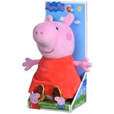 Simba Peppa Pig con suono, Peluche animali rosa/Rosso