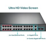 TP-Link TL-SL1226P switch di rete Non gestito Gigabit Ethernet (10/100/1000) Supporto Power over Ethernet (PoE) 1U Grigio, Interruttore Nero, Non gestito, Gigabit Ethernet (10/100/1000), Supporto Power over Ethernet (PoE), Montaggio rack, 1U
