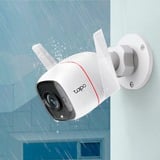 TP-Link Tapo TC65 videocamera di sorveglianza da esterno, Telecamera di sorveglianza bianco/Nero, Telecamera di sicurezza IP, Esterno, Con cavo e senza cavo, Amazon Alexa & Google Assistant, CE, Soffitto/muro