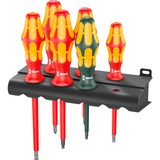 Wera 160 i/168 i/6 Set di cacciaviti Kraftform Plus Serie 100 + supporto, Cacciavite rosso/Giallo