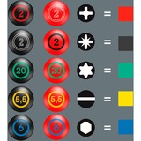 Wera 160 i/168 i/6 Set di cacciaviti Kraftform Plus Serie 100 + supporto, Cacciavite rosso/Giallo