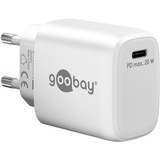 goobay Caricatore rapido USB-C, PD, GaN, 20 watt, Caricabatterie bianco