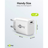 goobay Caricatore rapido USB-C, PD, GaN, 20 watt, Caricabatterie bianco