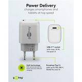 goobay Caricatore rapido USB-C, PD, GaN, 20 watt, Caricabatterie bianco