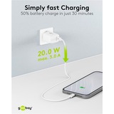 goobay Caricatore rapido USB-C, PD, GaN, 20 watt, Caricabatterie bianco