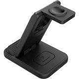 goobay Caricatore wireless 3 in 1, 15 W, Stazione di ricarica Nero