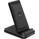 goobay Caricatore wireless 3 in 1, 15 W, Stazione di ricarica Nero