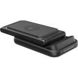 goobay Caricatore wireless 3 in 1, 15 W, Stazione di ricarica Nero