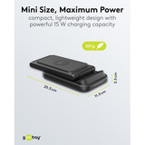 goobay Caricatore wireless 3 in 1, 15 W, Stazione di ricarica Nero