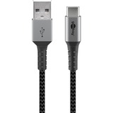 goobay Cavo USB 2.0, connettore USB-A > connettore USB-C grigio/Argento
