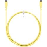 goobay Cavo in silicone USB 2.0 giallo, connettore USB-C > connettore USB-C giallo