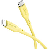 goobay Cavo in silicone USB 2.0 giallo, connettore USB-C > connettore USB-C giallo