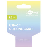 goobay Cavo in silicone USB 2.0 giallo, connettore USB-C > connettore USB-C giallo