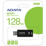 ADATA UC320 unità flash USB 128 GB USB tipo A 3.2 Gen 1 (3.1 Gen 1) Nero, Chiavetta USB 128 GB, USB tipo A, 3.2 Gen 1 (3.1 Gen 1), Senza coperchio, 6,5 g, Nero