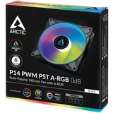 ARCTIC P14 PWM PST A-RGB, Ventola Nero