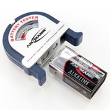 Ansmann Battery tester tester per batterie, Strumento di misura blu/Argento, Stilo AA, Mini Stilo AAA, C, D