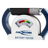 Ansmann Battery tester tester per batterie, Strumento di misura blu/Argento, Stilo AA, Mini Stilo AAA, C, D