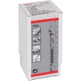 Bosch 2 608 637 881 lama per sega a gattuccio, sega a traforo e sega universale Lama per seghetto alternativo Acciaio al carbonio (HCS) 100 pz Lama per seghetto alternativo, Truciolare, Pannello in fibra, Legno dolce, Paniforte, Acciaio al carbonio (HCS), Grigio, 4 mm, 5,2 mm