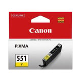 Canon Cartuccia d'inchiostro giallo CLI-551Y Resa standard, Giallo, Inchiostro a base di pigmento, 1 pz, 347 pagine, Vendita al dettaglio