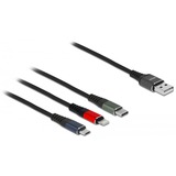 DeLOCK 87236 cavo USB 0,3 m USB 2.0 USB A Micro-USB B/Lightning/Apple 30-pin Nero, Blu, Verde, Rosso multi colorata, 0,3 m, USB A, Micro-USB B/Lightning/Apple 30-pin, USB 2.0, Nero, Blu, Verde, Rosso