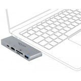 DeLOCK 87745 hub di interfaccia USB 3.2 Gen 1 (3.1 Gen 1) Type-C 5000 Mbit/s Grigio grigio, USB 3.2 Gen 1 (3.1 Gen 1) Type-C, HDMI, USB 3.2 Gen 1 (3.1 Gen 1) Type-A, USB 3.2 Gen 1 (3.1 Gen 1) Type-C, MicroSD (TransFlash), MicroSDHC, MicroSDXC, SD, SDHC, SDXC, 5000 Mbit/s, 3840 x 2160 Pixel, Grigio